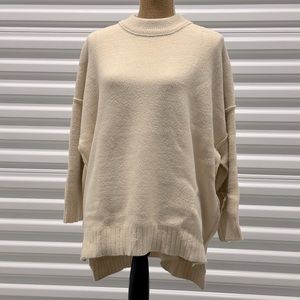Free People Tunic Ivory Sweater